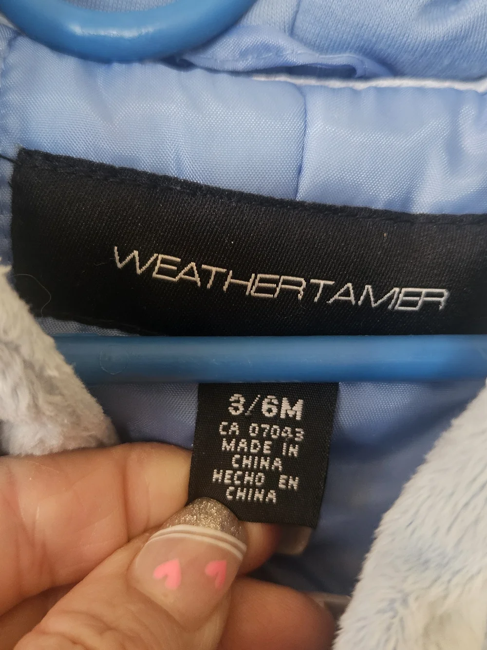 Carter's Baby Blue Fleece Footed One-Piece Snowsuit - Picture 3 of 3